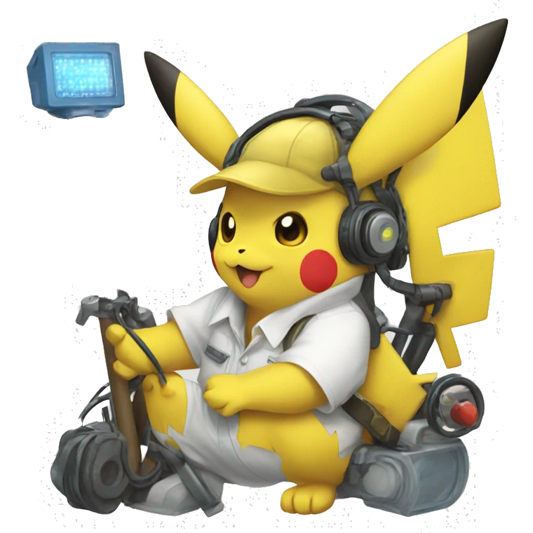 Pikachu ingeniero electrico emoji
