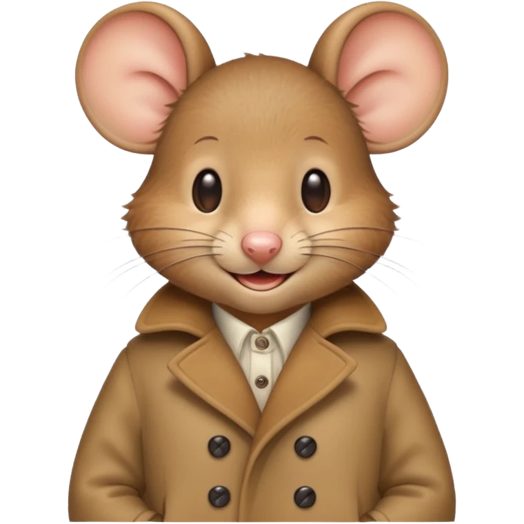mouse wearing coat emoji