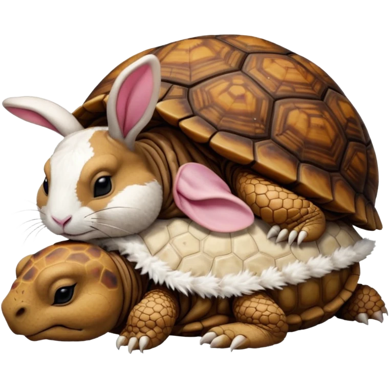 Tortu qui dort et lapin qui mange emoji
