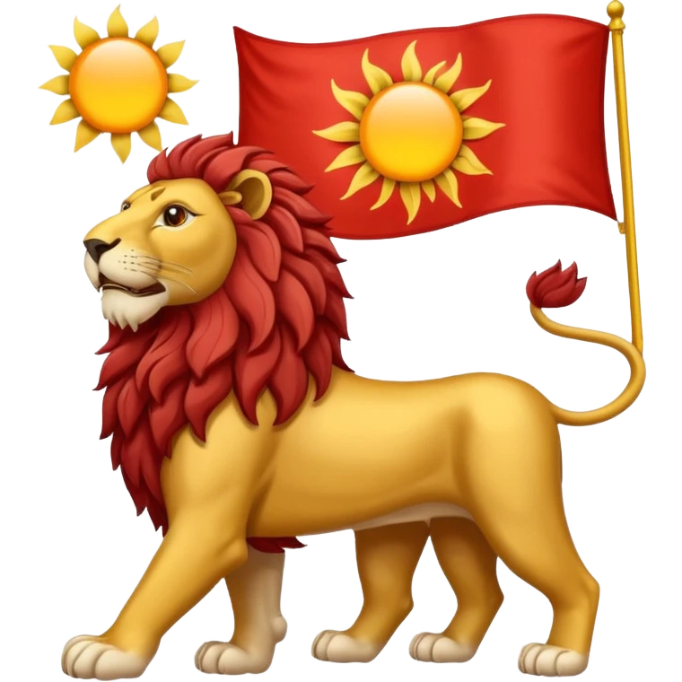 پرچم شیر و خورشید ایران emoji
