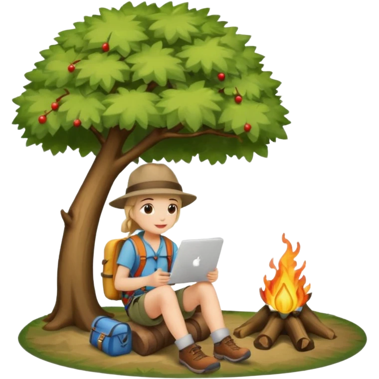 tree camping emoji