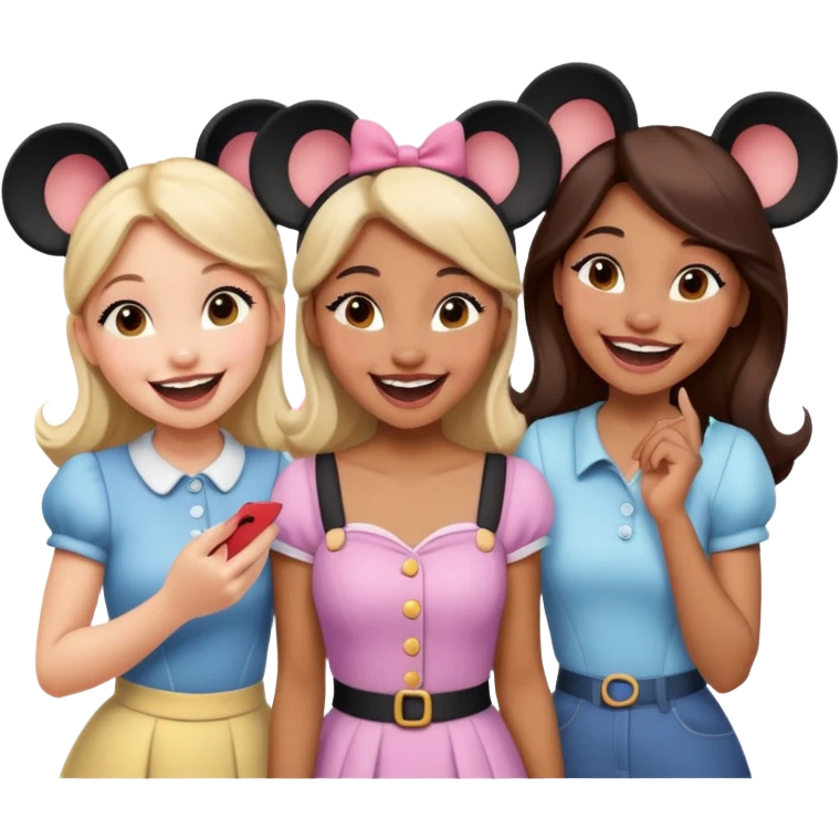 Como si quatro chicas estuvieran en una atracción de Disney emoji