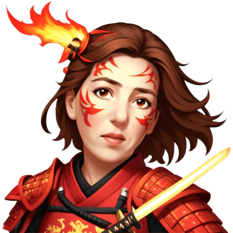 Fire-Wielding Samurai emoji