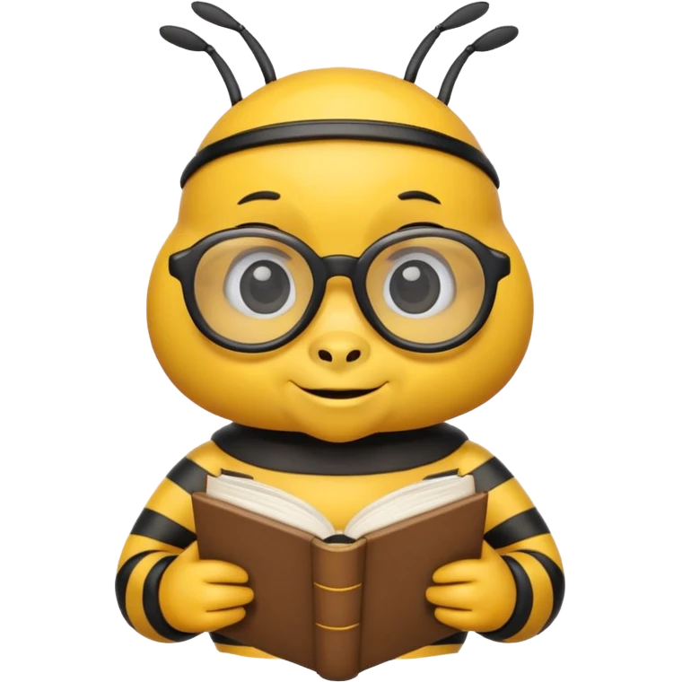 bee with professor emoji