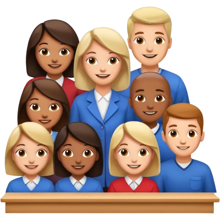 Создай очень счатливых учиников и полной учительнецы emoji