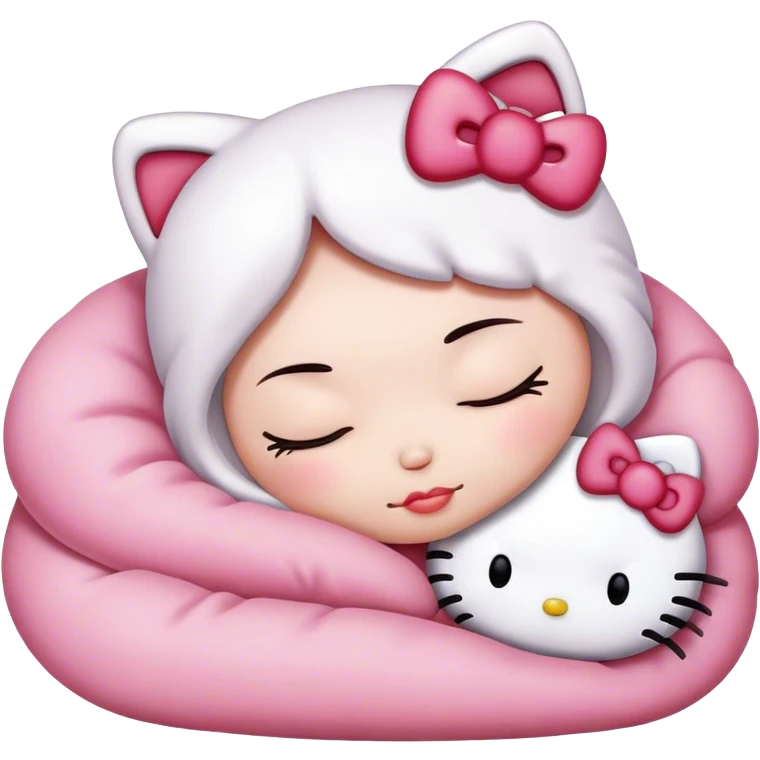 Hello kitty sleep emoji