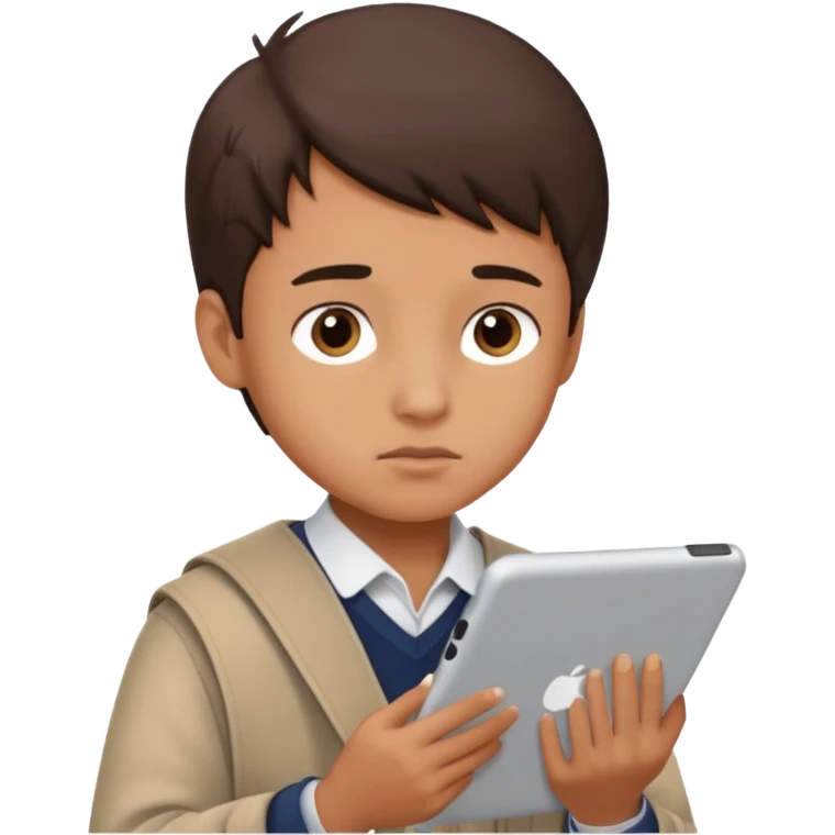 ESTUDIANTE CON IPAD emoji