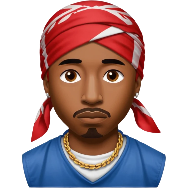2Pac face emoji