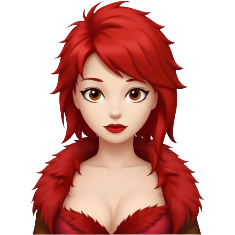 Furry pelage rouge femelle poitrine moyenne très sexy emoji