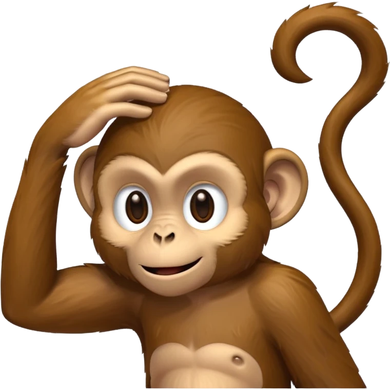Monkey scratching forehead emoji