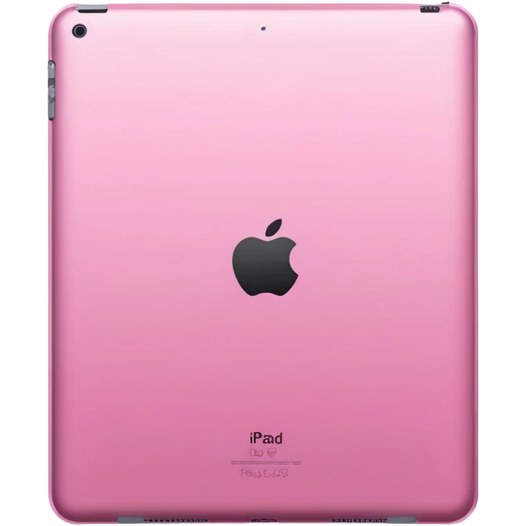  pink iPad (Apple tablet) with sleek metallic finish, minimal and modern design, soft reflections, isolated on transparent background, realistic style" emoji