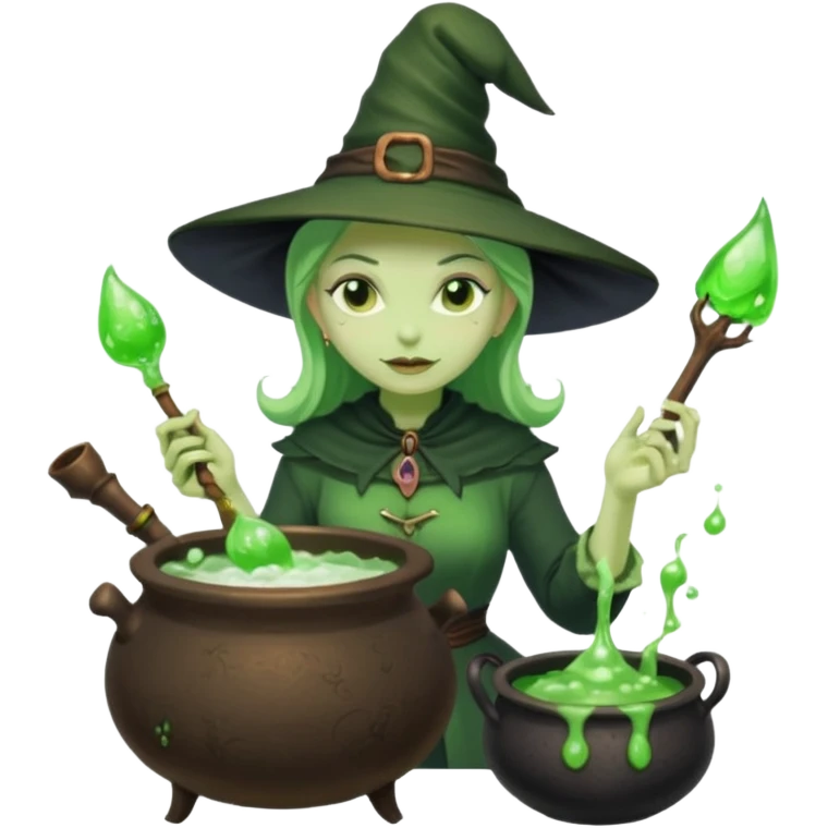 green witch cooking potion emoji