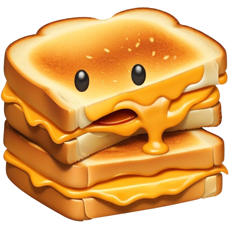 Horrified grilled cheese  emoji
