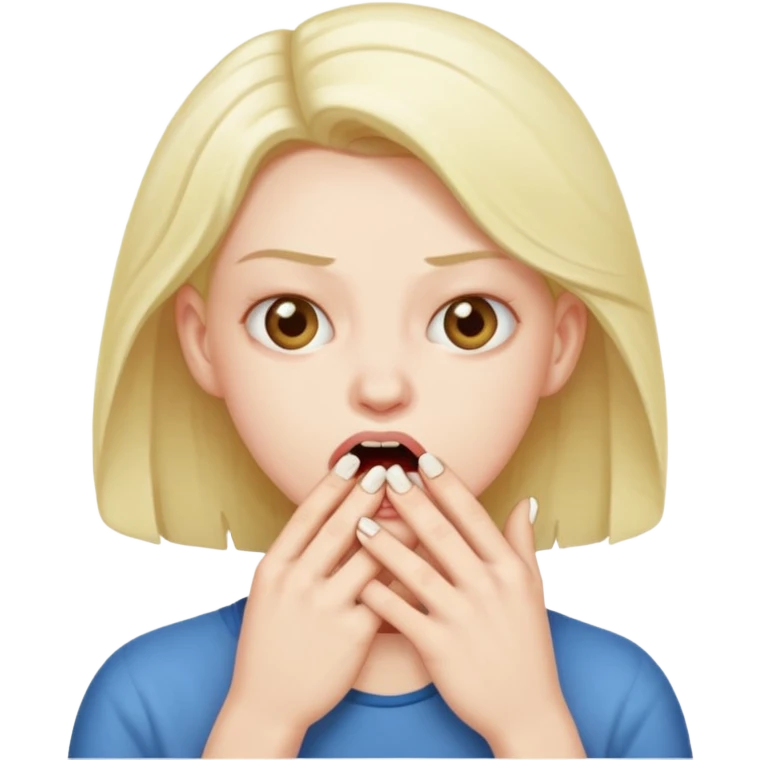 Bite nails. emoji