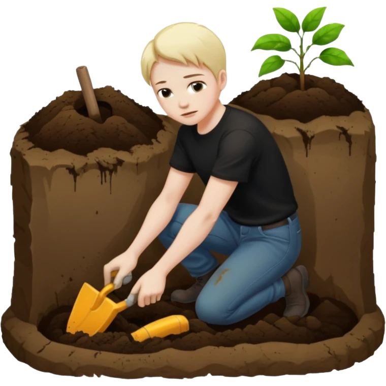 A person digging a grave emoji