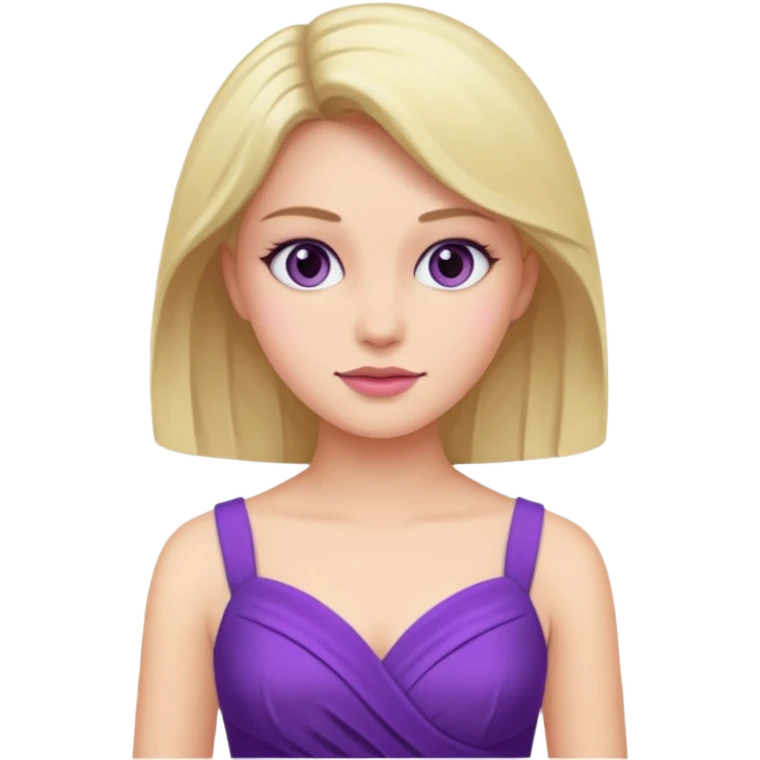 Kadın Mor elbiseli emoji