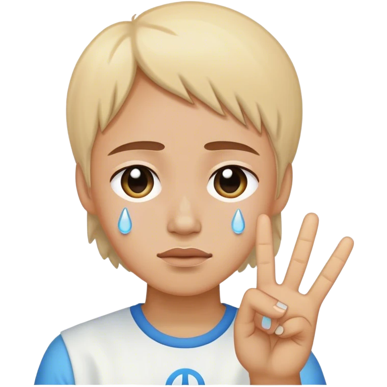 😭✌️ emoji