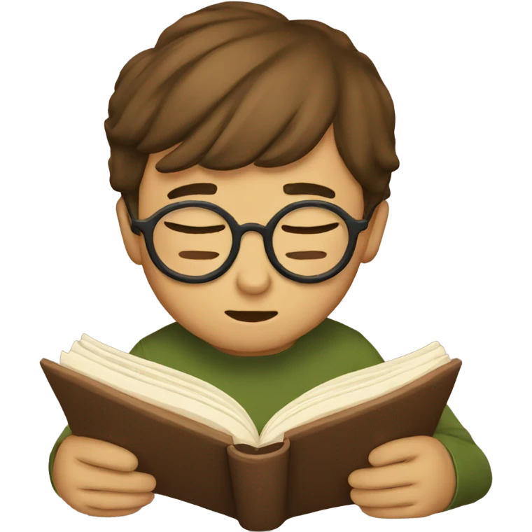 Cute reading emoji