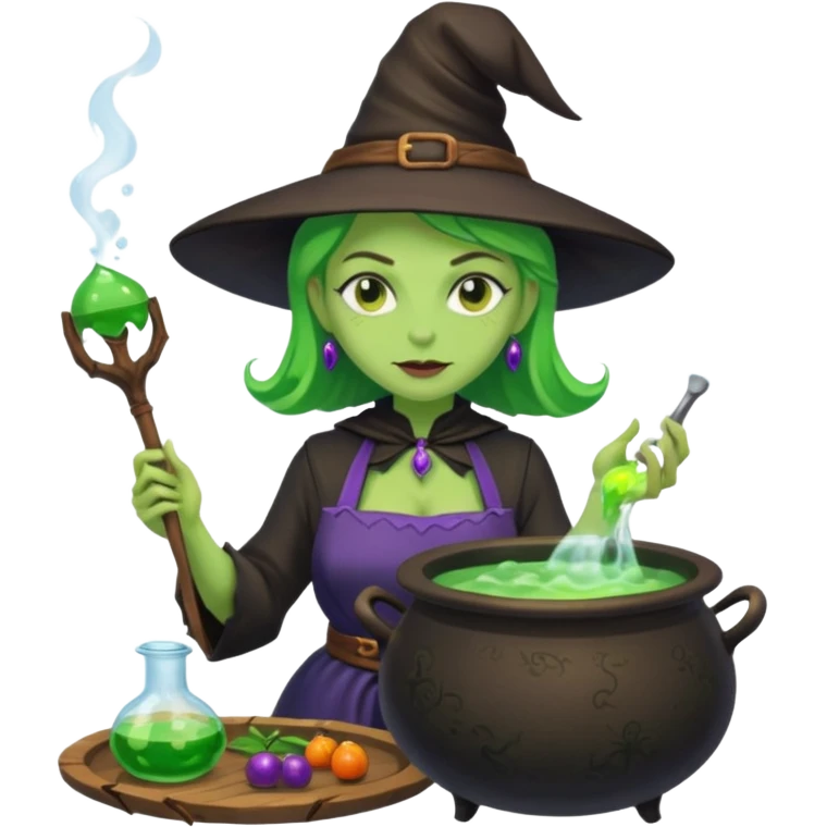 green witch cooking potion emoji