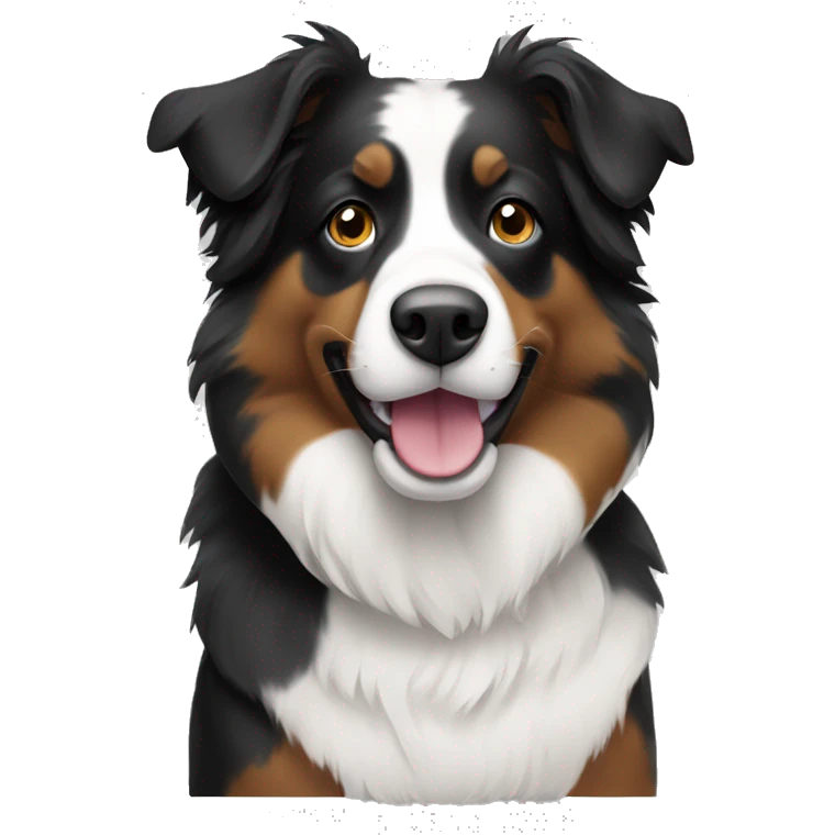 Black and white Aussie  emoji