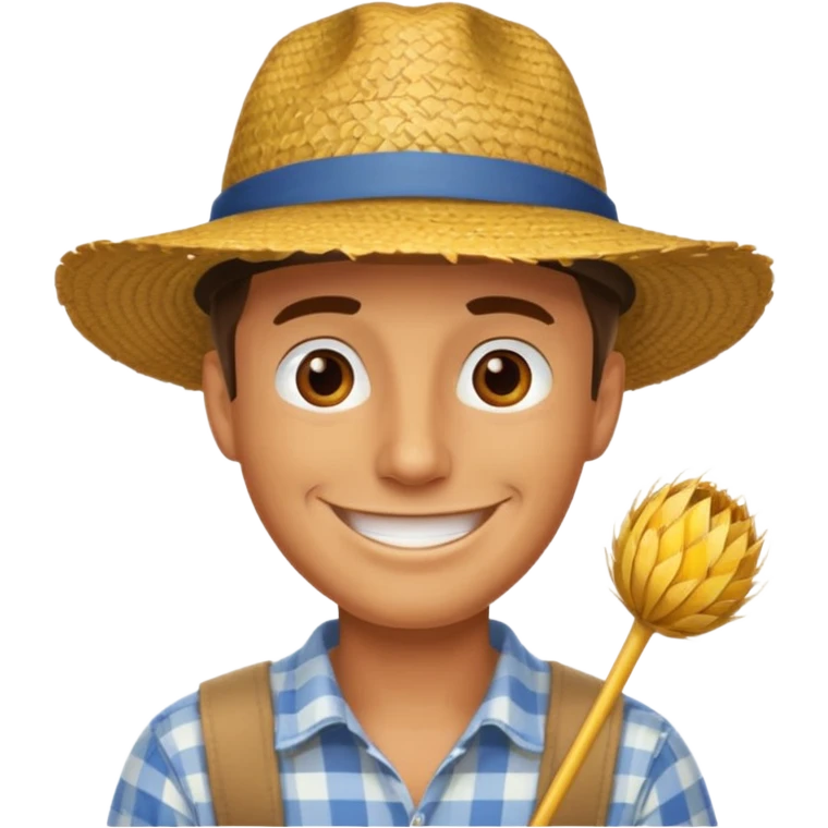 a man with luffy hat emoji