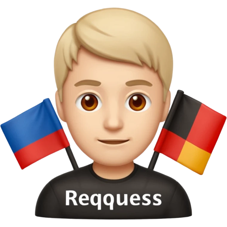 Реалистичный геймерский емоджи с текстом: requests-запросы-mod
текст должен быть жирным, красного цвета
на фоне должны быть 3 флага: Росийский, Английский и Немецкий - иконки маленькие в движений и чуток размытые emoji