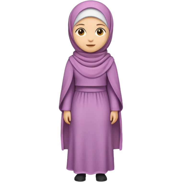 Standing up girl emoji, wearing a hijab. Include the whole body emoji