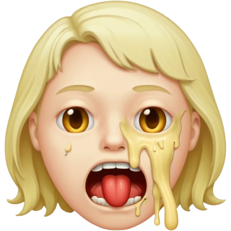 vomit with saliva in the mouth emoji