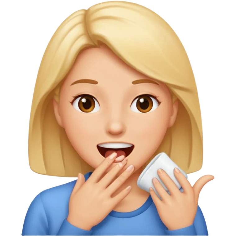 woman burping emoji