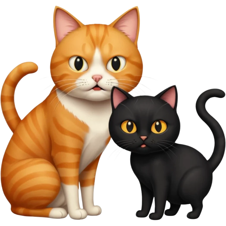 cat holding back another cat because he's going crazy because his coffee isn't ready yet and it isn't friday emoji
