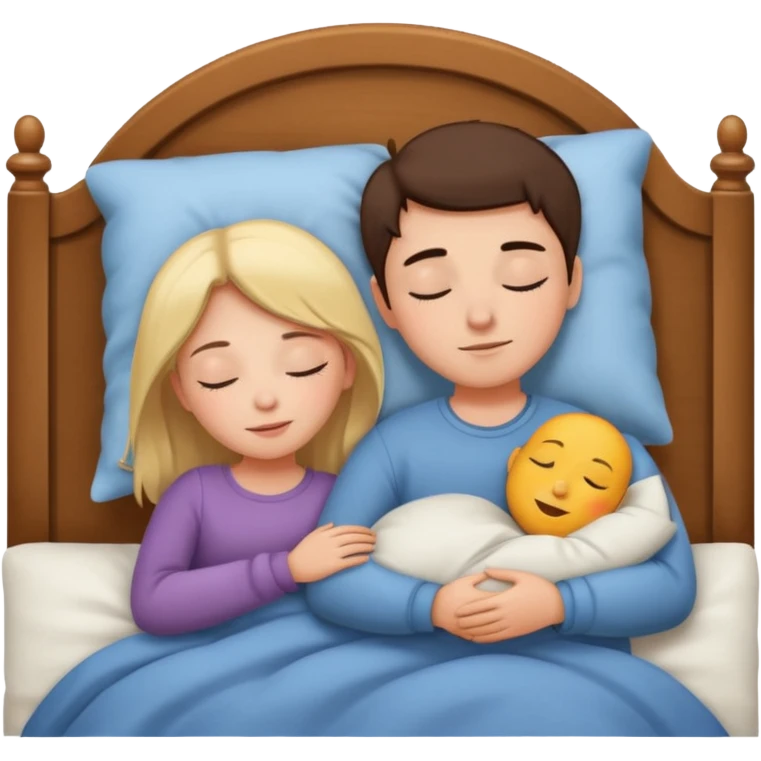 Девушка с парнем спят в одной кровати emoji