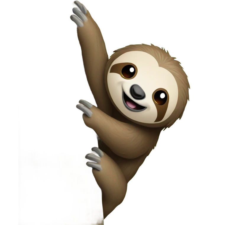 sloth on hike emoji