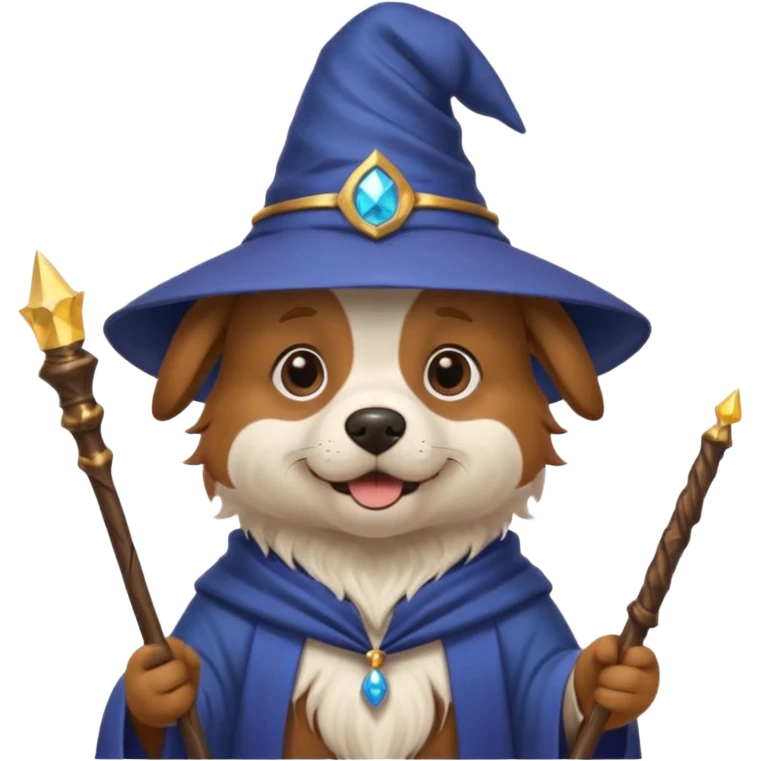 Dog wizard emoji