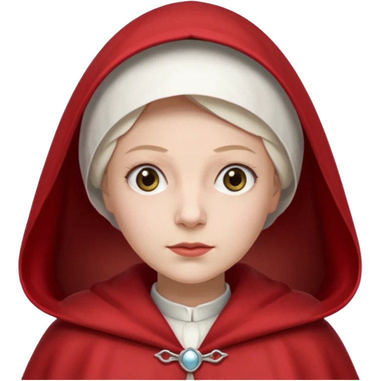 mujer de la portada de  el libro el cuento de la criada emoji