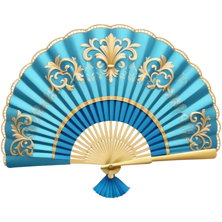 rococo blue fan emoji
