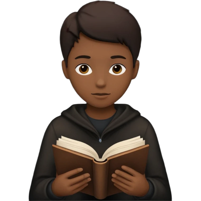 person silhouette reading a book emoji