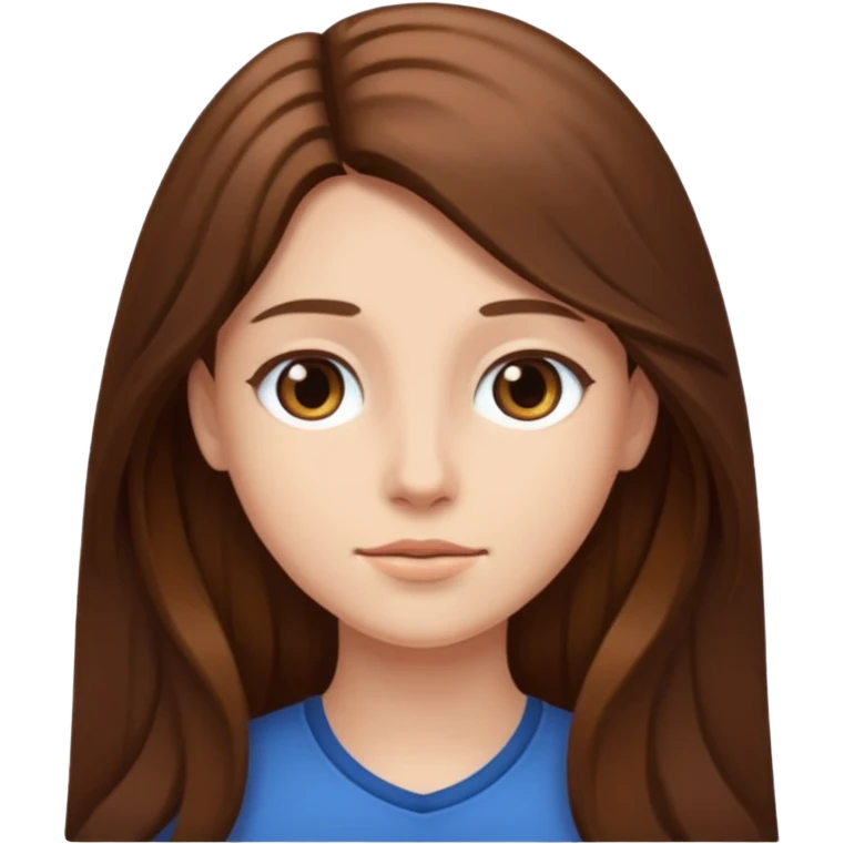 long lenght hair brown emoji