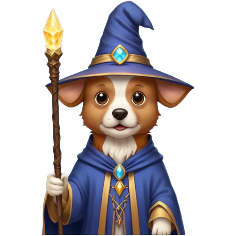Dog wizard emoji