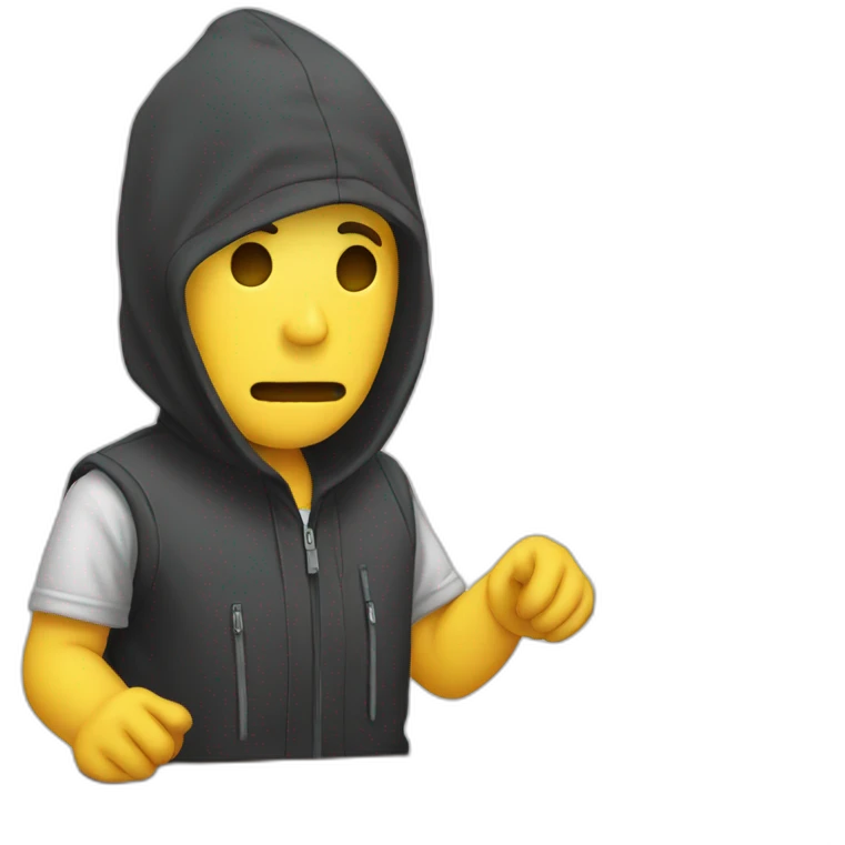 hacker with computer emoji