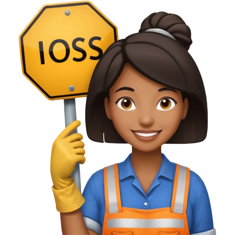 Street Sign Maker black woman emoji