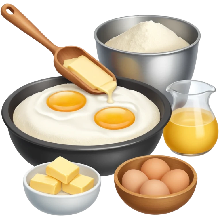 baking ingredients before preparation emoji