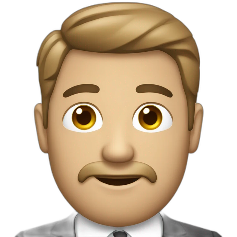 hombre de traje con mano en la cabeza emoji
