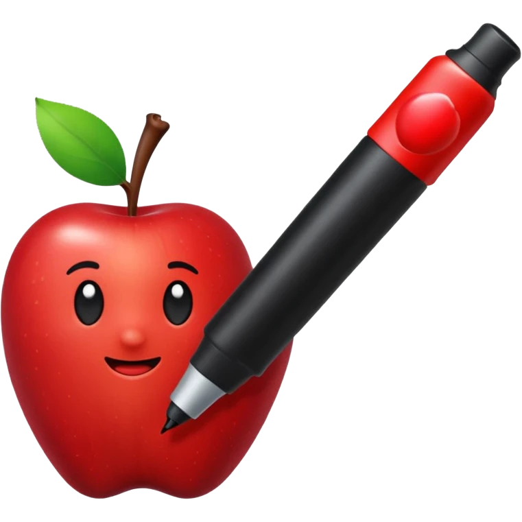 Sharpie marker with cap off apple style emoji emoji