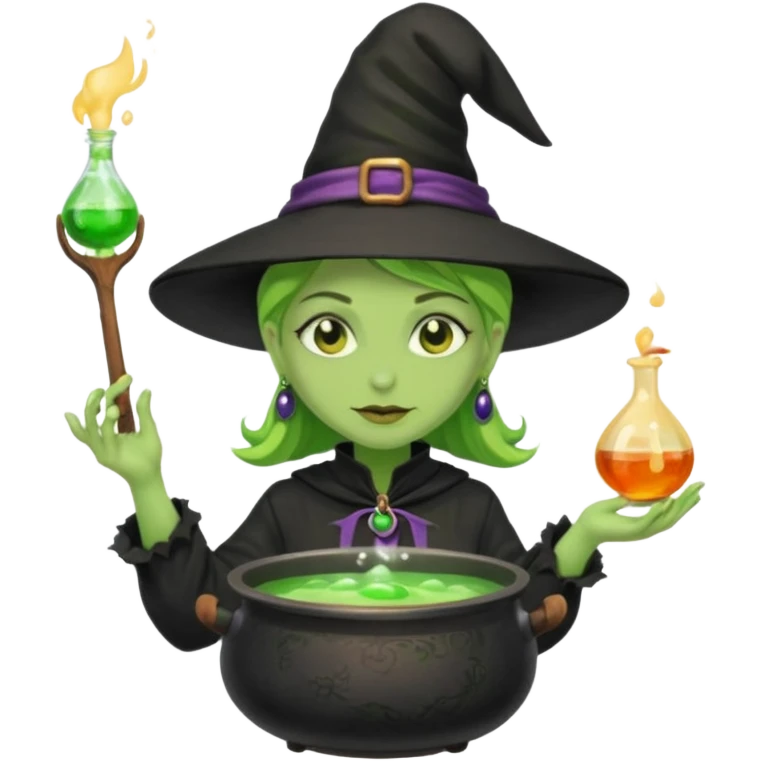 green witch cooking potion emoji
