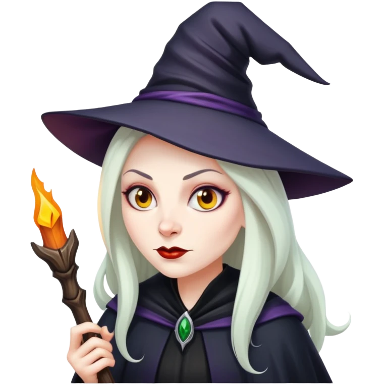 Evil witch with a list emoji