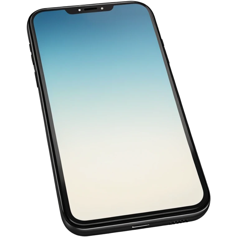 modern smartphone with a clean screen and rounded edges, shown from the front. No interface, minimal detail emoji
