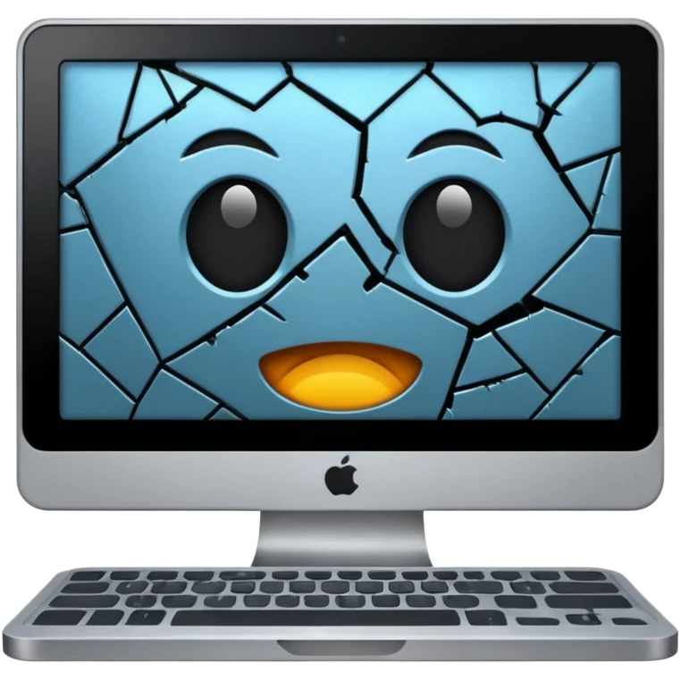 damaged computer emoji