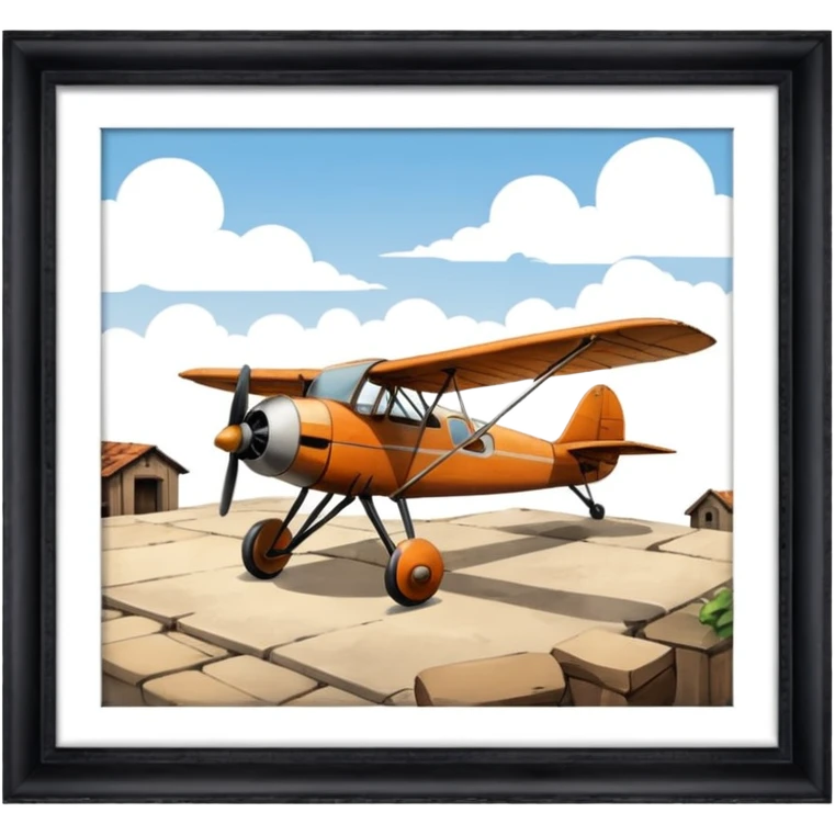 small size plane old town emoji