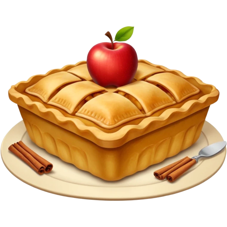 Square type of Apple pie  emoji