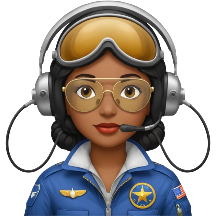 Black Pilot Woman emoji